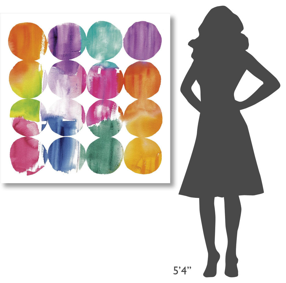 "Spring Dots Crop with White Border" Paper Print by Elyse DeNeige, 42"x42"
