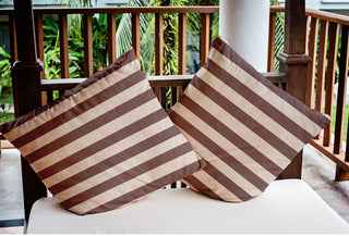 Stripes Polyester Indoor/Outdoor Pillow, Red, 20"x20"