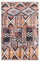 Surya Zambia ZAM-1001 2'x3' Rug, Khaki/Camel/Saffron/Burnt Orange/Tan/Black