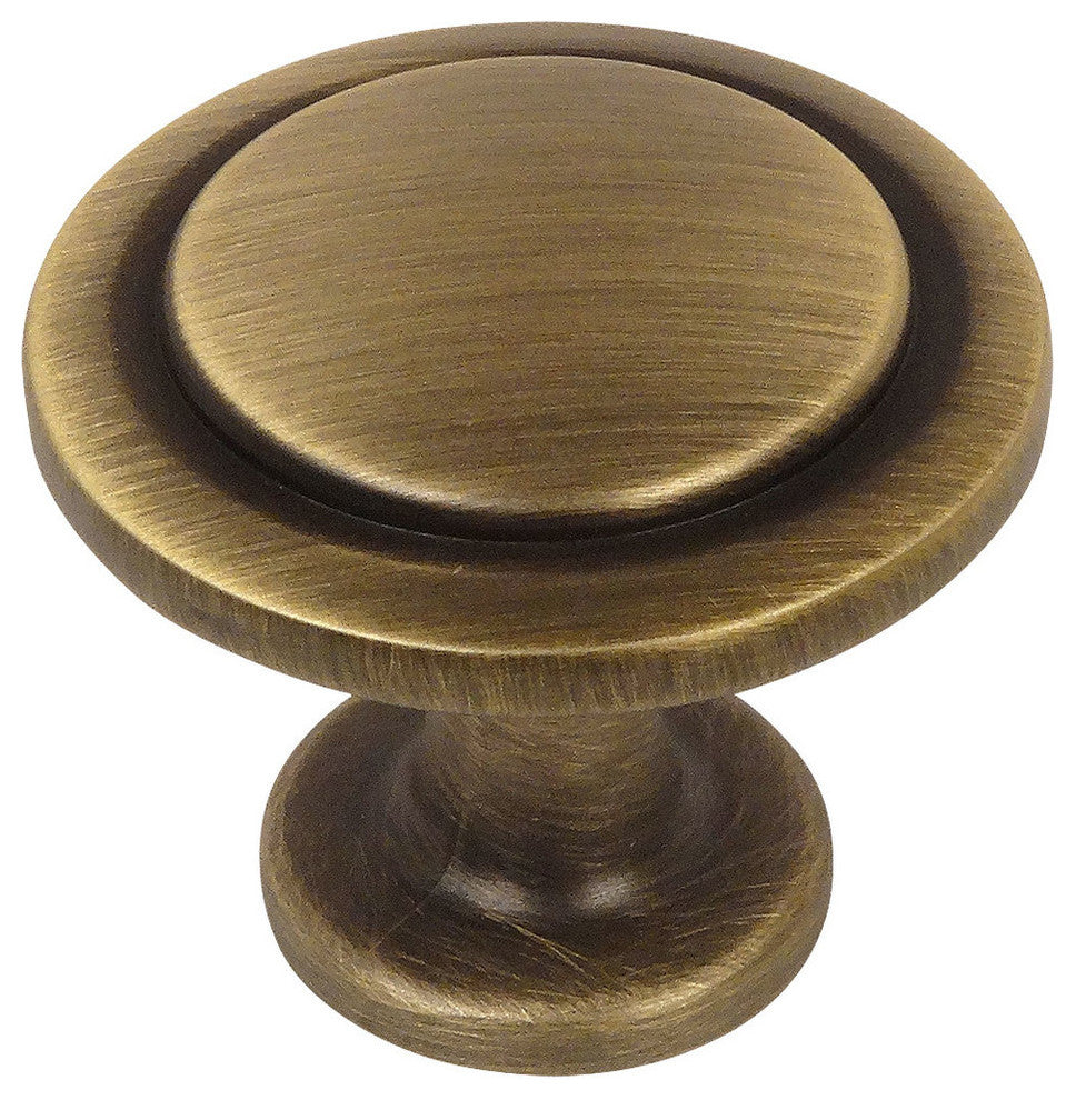 Cosmas 5560BAB Brushed Antique Brass Cabinet Knob, Set of 10