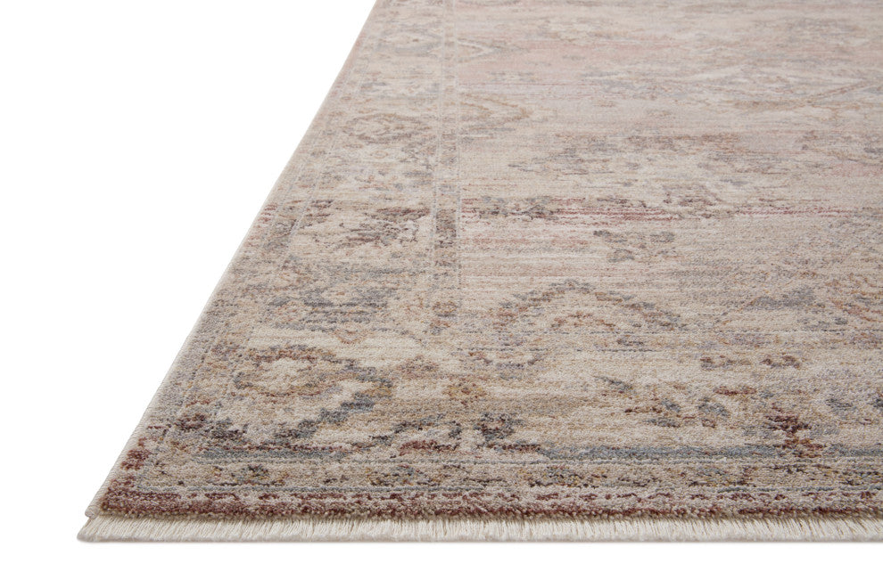 Loloi Lyra Blush / Dove 18" x 18" Sample Rug
