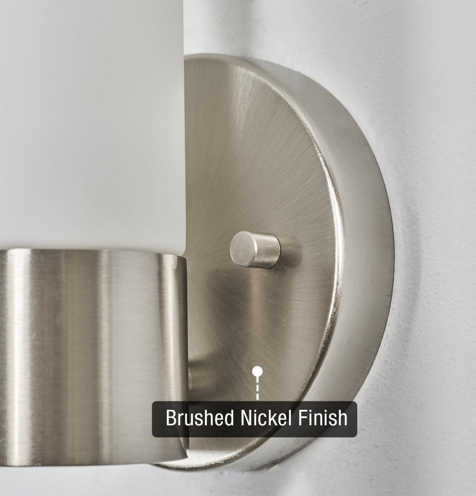 Kira Home Sol 10" Wall Sconce, Frosted Glass Shade, for Bathroom/, (2)