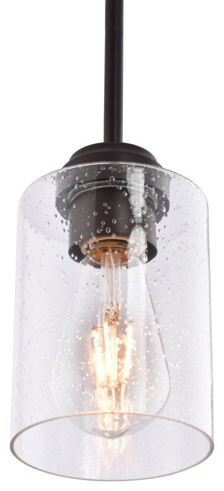 Lazzur Loing 1 Light 4" Matte Rubbed Oil Bronze Pendant
