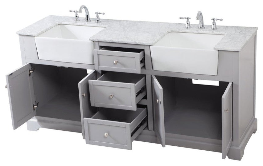 Home Living 22" Farmhouse Grey-Light Bathroom Vanity