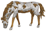 Mustang Horse Armored Sculpture, Grazing