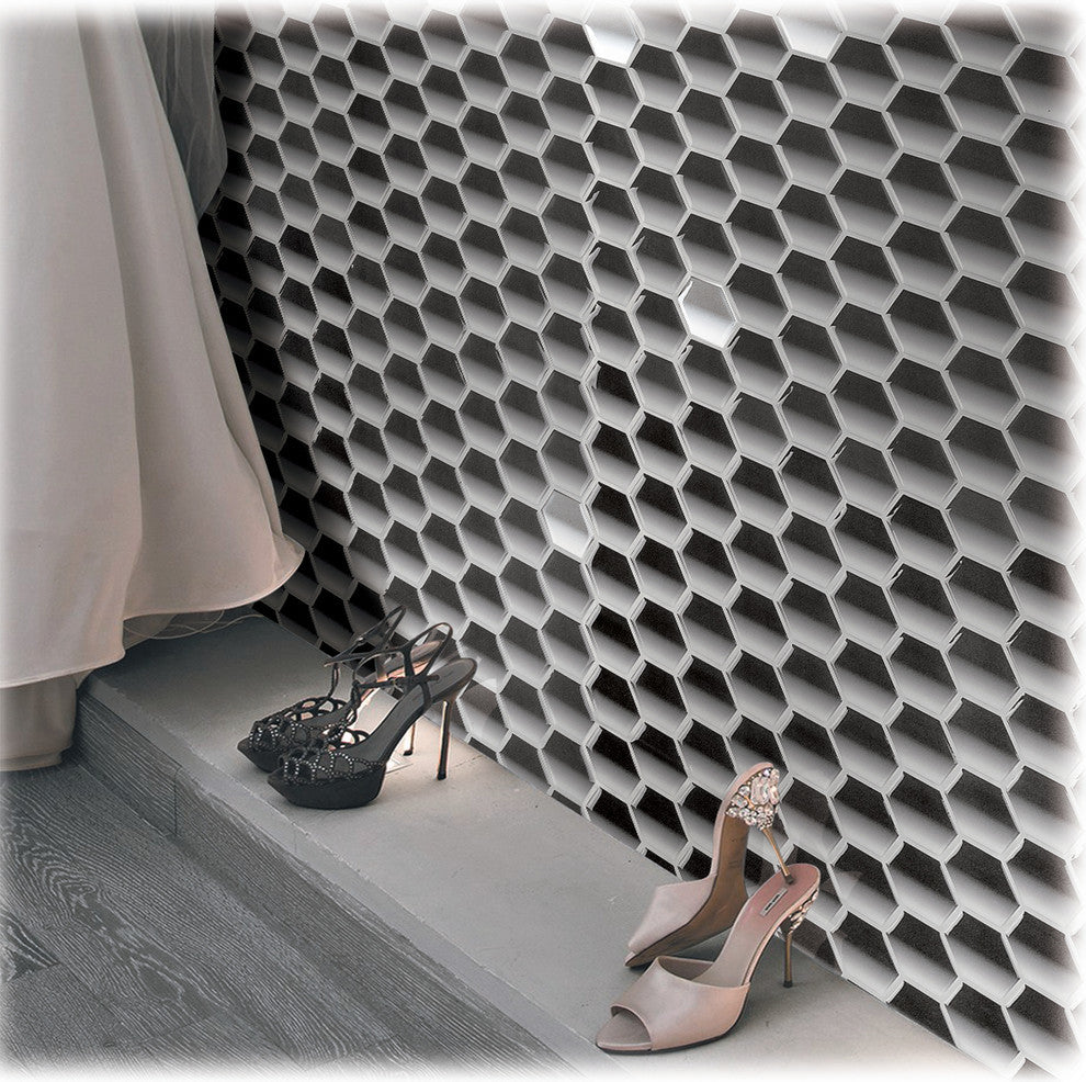 12"x12" Instant Mosaic Peel and Stick Mosaic Tiles, 6-Piece Set