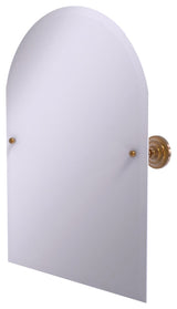 Frameless Arched Top Beveled Edge Tilt Mirror, Brushed Bronze