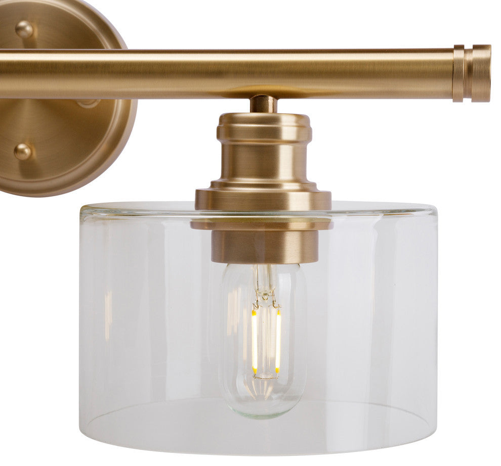 2-Light Bath Vanity Light, Soft Gold