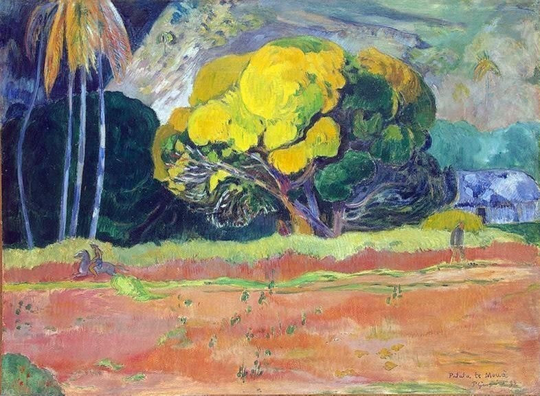 Paul Gauguin At the Foot of the Mountain Wall Decal