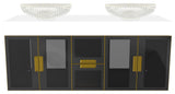 Modern Wall-Mount Vanity With Top & 20" Sink, Top Gold, 60"