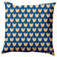 Simple Tulip Design Decorative Throw Pillow, Dark Cobalt Blue, 20"x20"