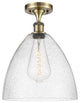 Innovations 516-1C-AB-GBD-124-LED 1 Light Semi-Flush Mount, Antique Brass