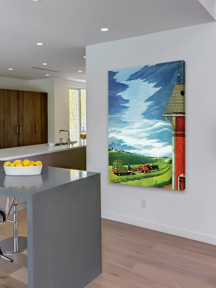 "Pretty Blue Skies" Painting Print on Canvas