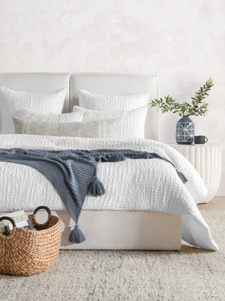 Claire Linen Quilt by Kosas Home, White, King