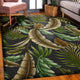 Indoor/Outdoor Tropics TC1 Black Machine Washable 10' x 14' Rug