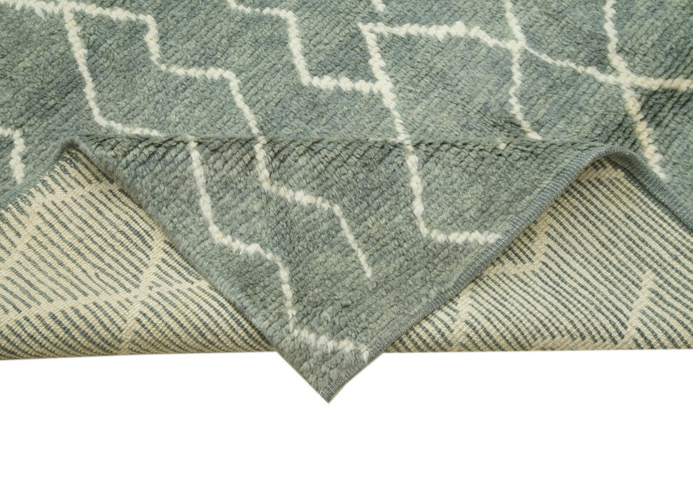 Rug N Carpet - Handmade Unique 9' 2'' x 13' 5'' Moroccan Area Rug