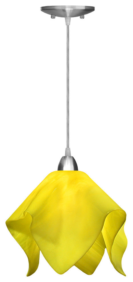 Jezebel Radiance Flame Large Pendant, Canary Yellow