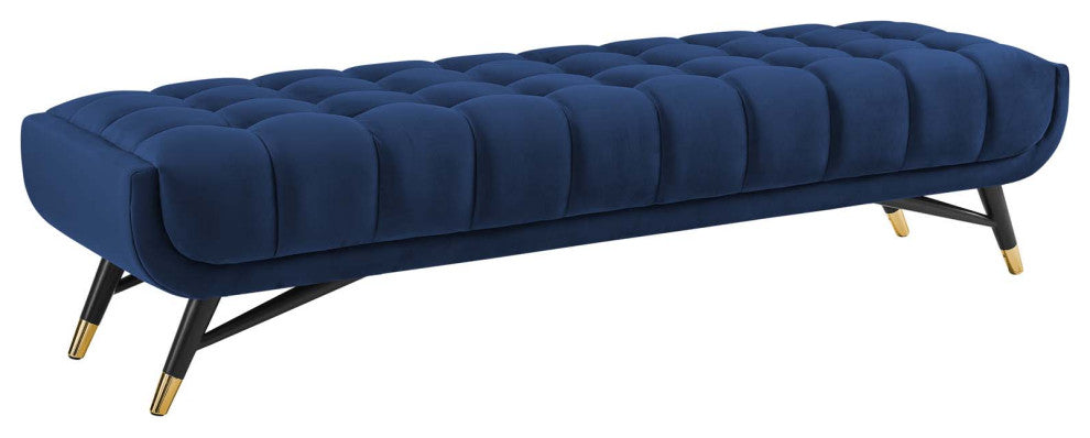 Adept Upholstered Velvet Bench