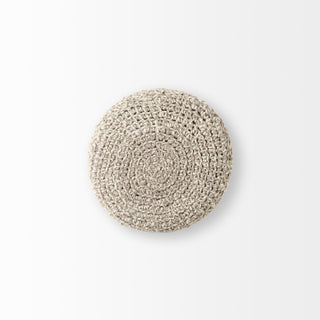 Bina Taupe Wool 4-Legged Stool