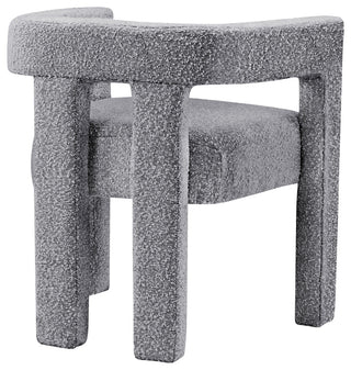 Athena Boucle Fabric Upholstered Accent / Dining Chair, Grey