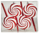 7" Candy Cane Lollipop Holiday Deluxe Christmas Shatterproof Ornament Set of 4