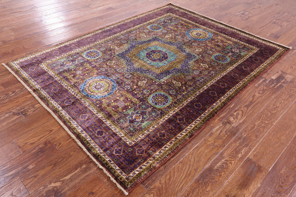 Handmade Mamluk Wool Rug 5' 1" X 6' 10" - Q12242