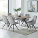 Alison Swivel Gray Velvet and Metal Dining Room Chairs, Set of 2