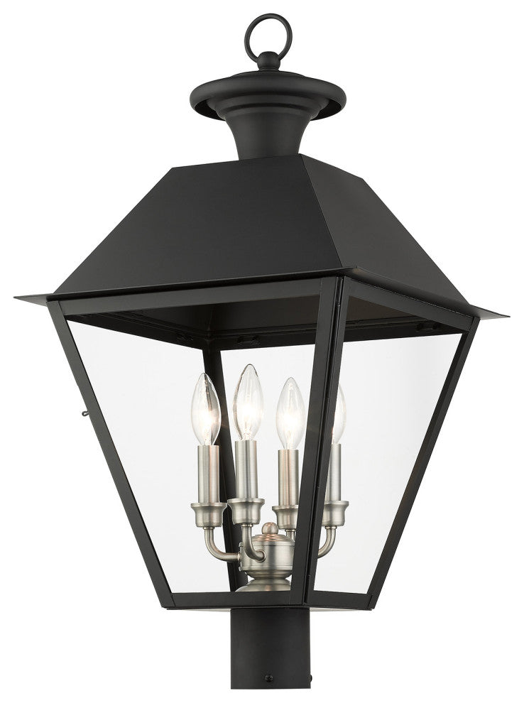 Black Classic, Colonial, Historical, Timeless Outdoor Post Top Lantern