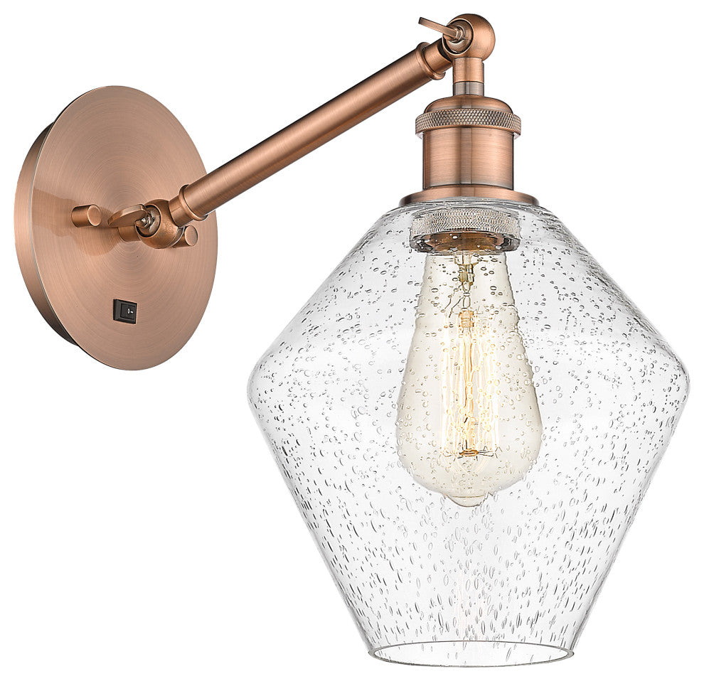 Innovations 317-1W-AC-G654-8 1-Light Sconce, Antique Copper