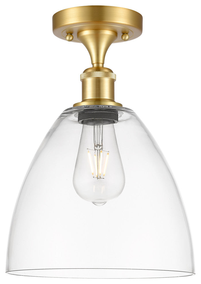 Innovations 516-1C-SG-GBD-92-LED 1-Light Semi-Flush Mount, Satin Gold