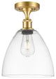Innovations 516-1C-SG-GBD-92-LED 1-Light Semi-Flush Mount, Satin Gold