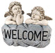 Baby Angels Cherubs Welcome Statue Sculpture Figurine