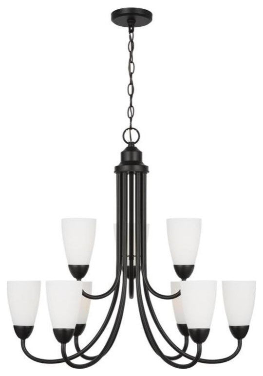 Generation Lighting 3120209 Seville 9 Light 28"W Chandelier - Midnight Black