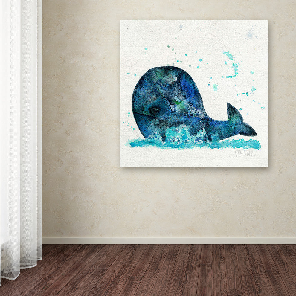 Wyanne 'Little Whale' Canvas Art, 24"x24"