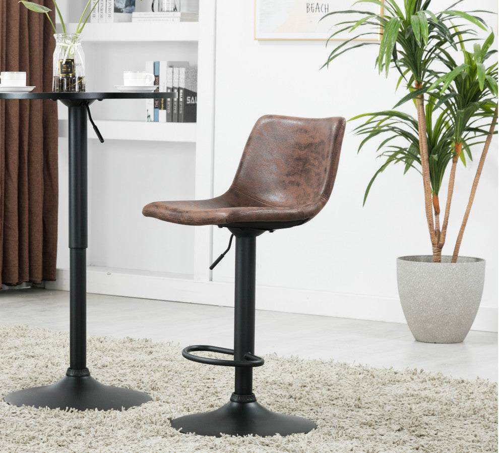 Adjustable Metal Bar Table, Golden Base, 24" Round