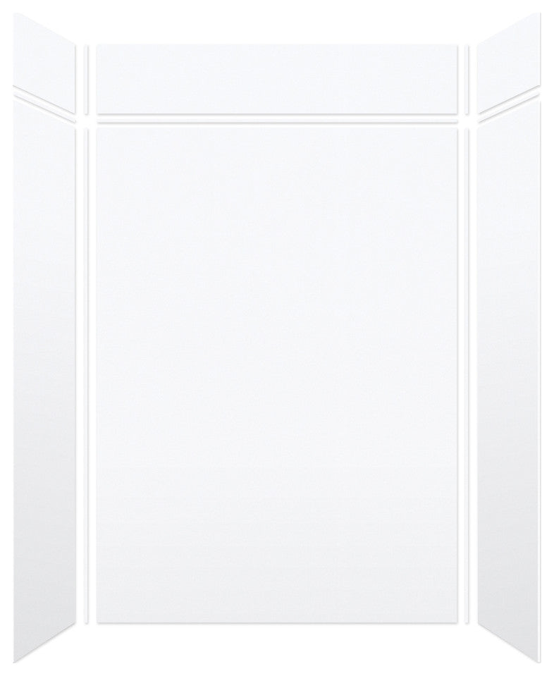 Transolid SaraMar 60"x36"x96" 6-Piece Shower Wall Kit, White Velvet