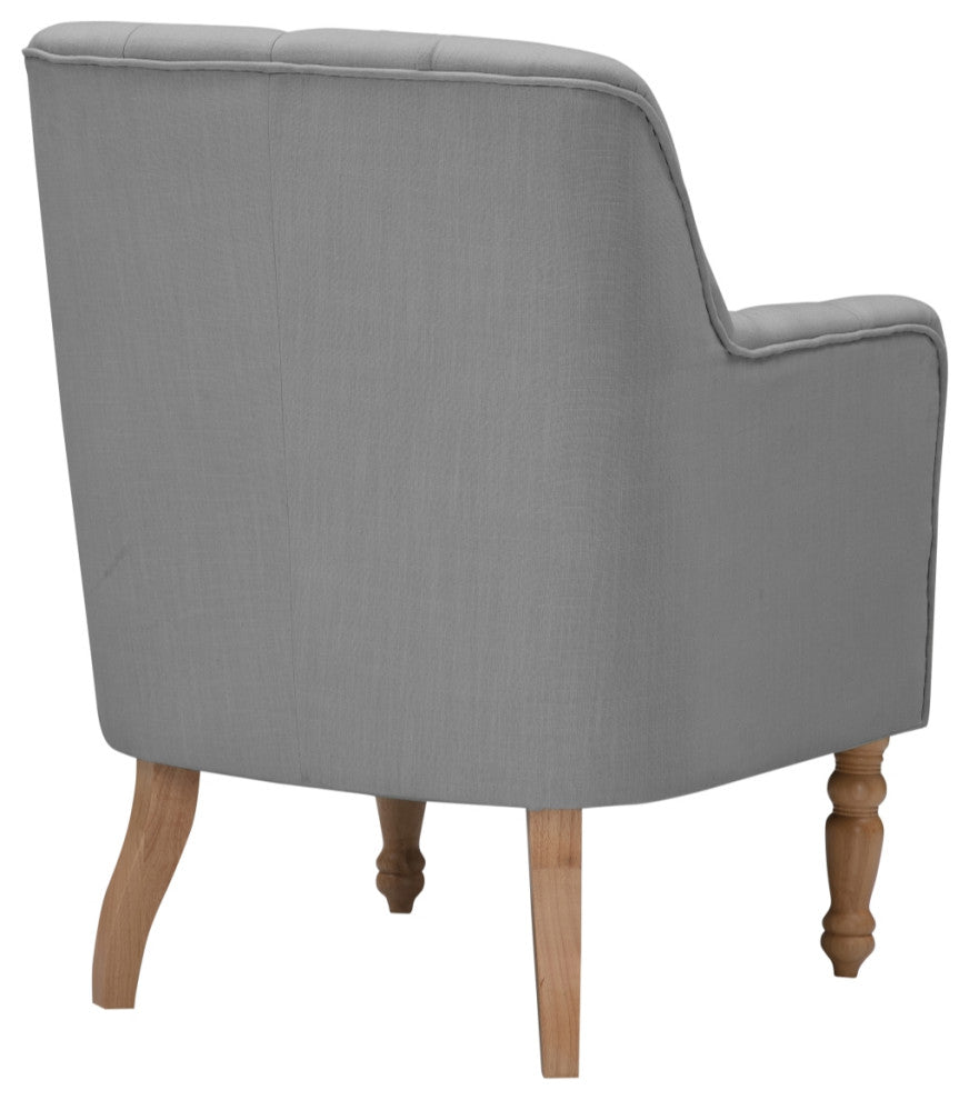 Rustic Manor Aadya Accent Chair Upholstered, Linen, Gray