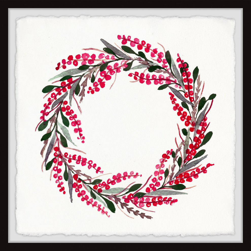 "Wreathe of Love III" Framed Painting Print, 24x24