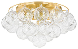 Megan Molten x Mitzi Mimi 11.25" Flush Mount Aged Brass