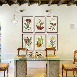 Autumn Blooms Hexaptych, 36x36