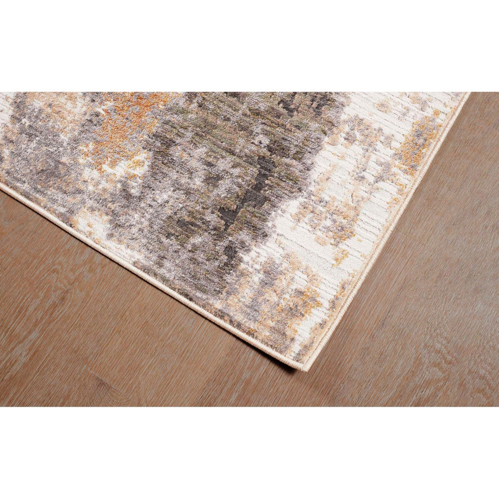Sahara Brushstrokes Area Rug - Gray, 5'3"x7'3"