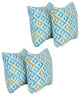 17" Square Polyester Outdoor Throw Pillows, Set of 4, Tropez Turquoise
