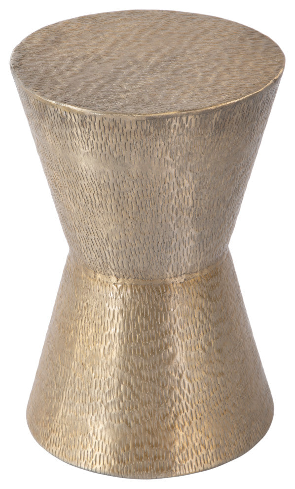 Flen 12" W Round Aluminum Modern End Table