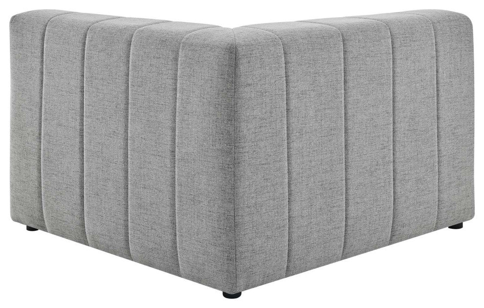 Bartlett Upholstered Fabric 8-Piece Sectional Sofa, Light Gray