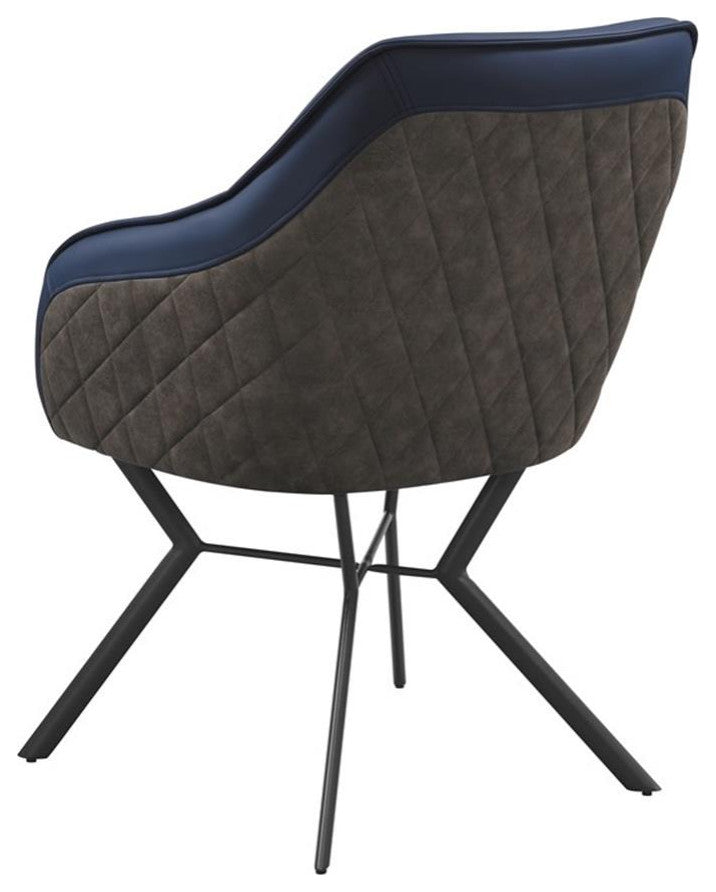 Coaster Mayer Upholstered Faux Leather Dining Chairs in Blue