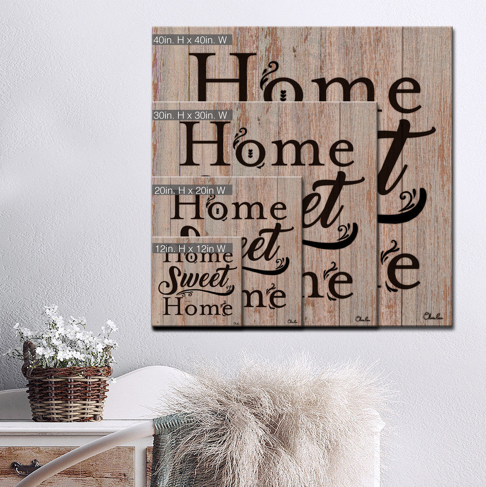 Ready2HangArt Farmhouse 'Home' Wrapped Canvas Textual Wall Art, 12"x12"