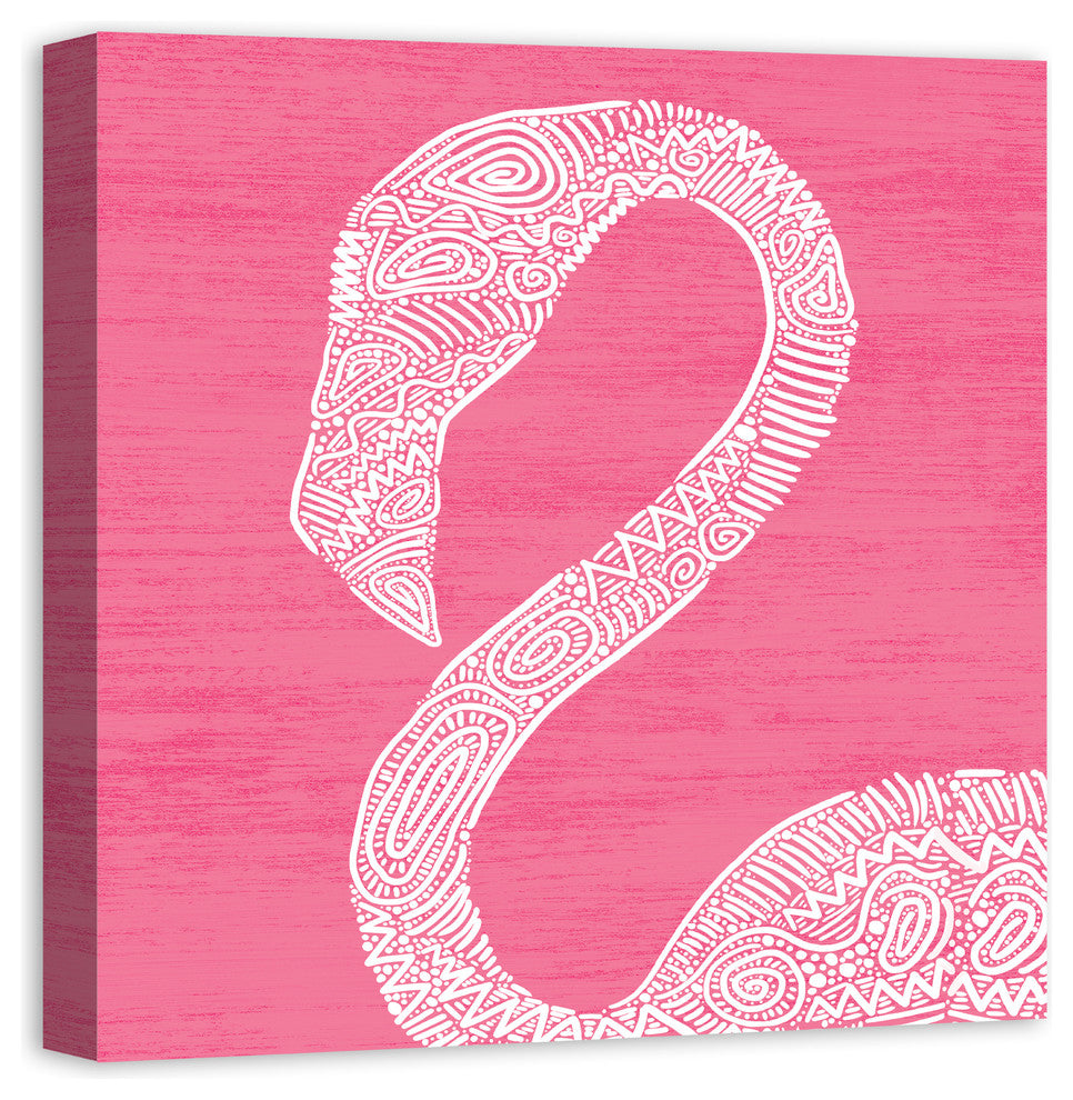 Pink Flamingo 24x24 Canvas Wall Art