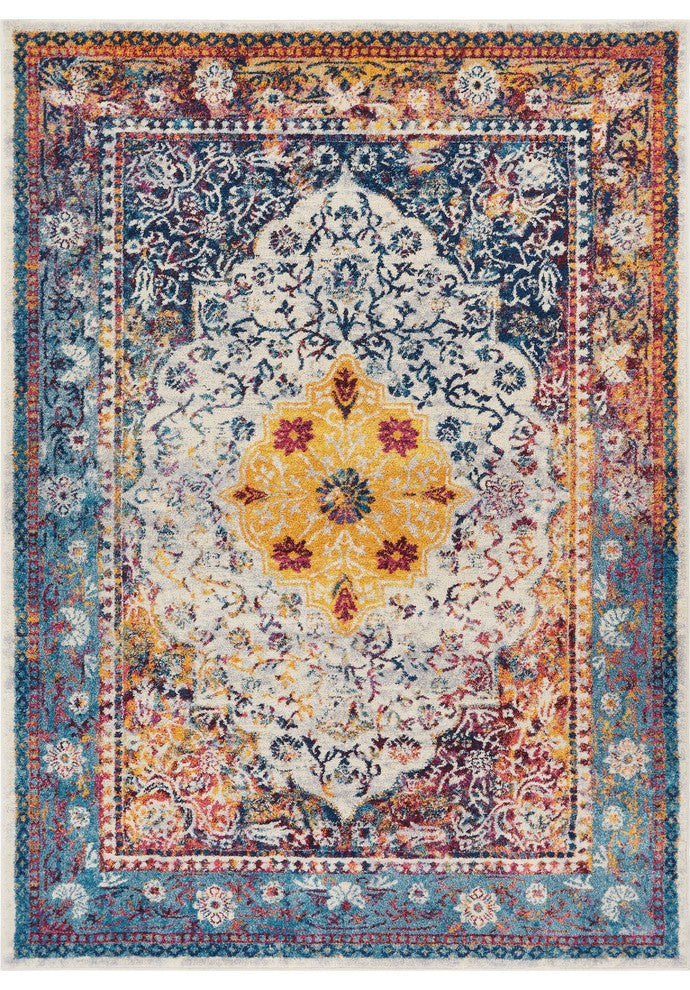 Well Woven Laurent Fantasia Modern Vintage Medallion Multi Area Rug
