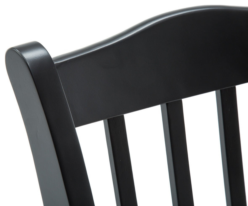 Shaker Dining Chairs, Set of 2, Black and Oak