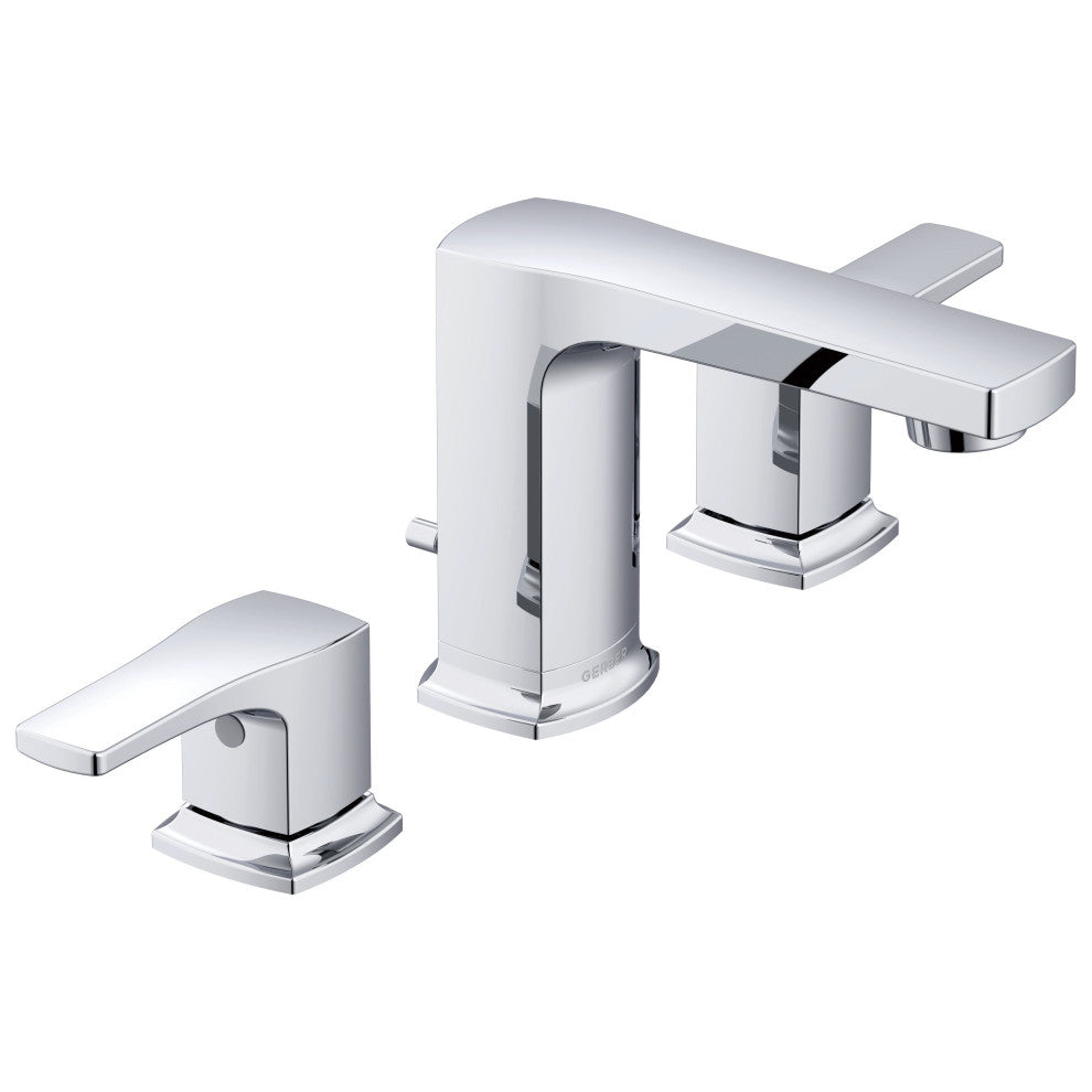Tribune 2H Widespread Bath Faucet, 50/50 Pop-Up Drain 1.2gpm, Chrome